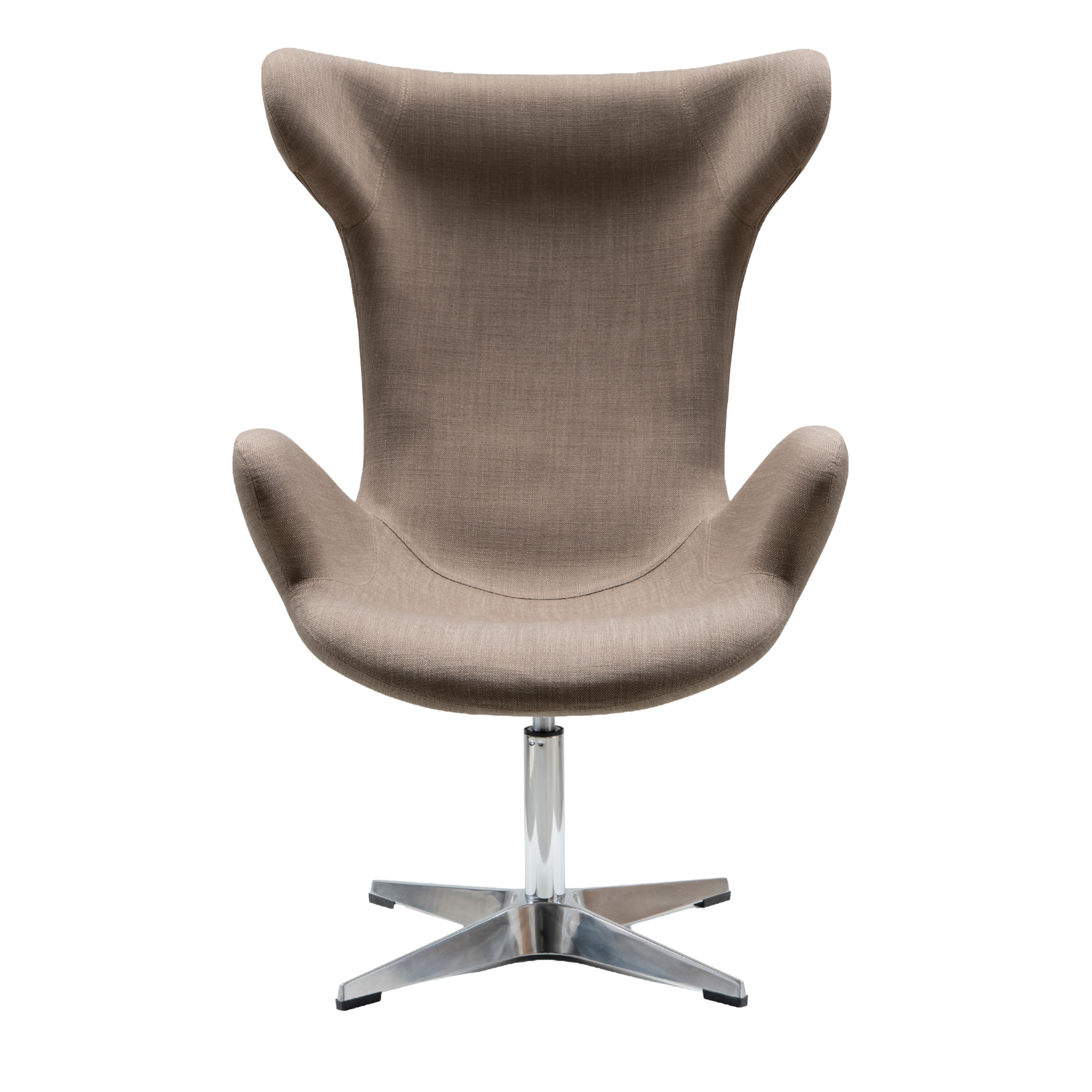 Victor loungestol stof m. chromedrejesokkel